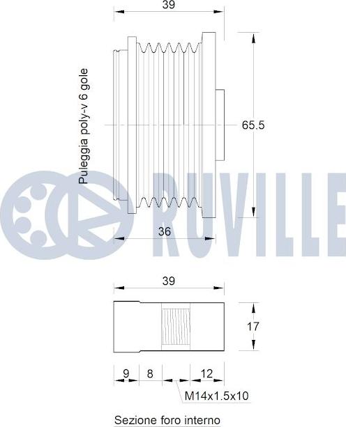 Ruville 542798 - Ремінний шків, генератор autocars.com.ua