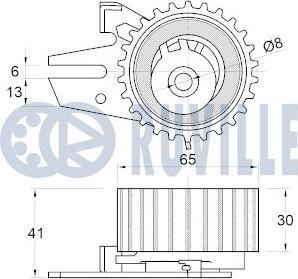 Ruville 542882 - Натяжна ролик, ремінь ГРМ autocars.com.ua