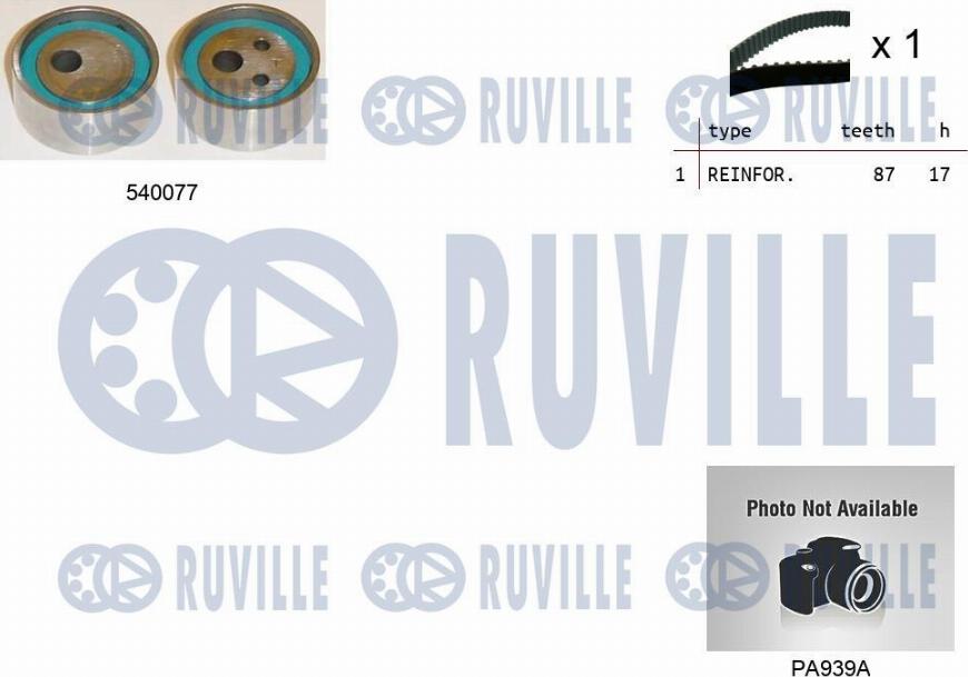 Ruville 5500101 - Водяний насос + комплект зубчатого ременя autocars.com.ua