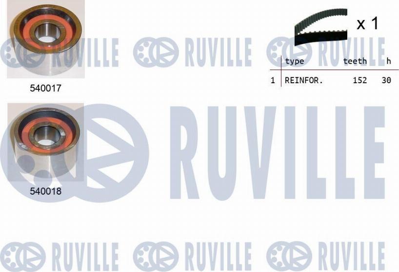 Ruville 550023 - Комплект ремня ГРМ autodnr.net