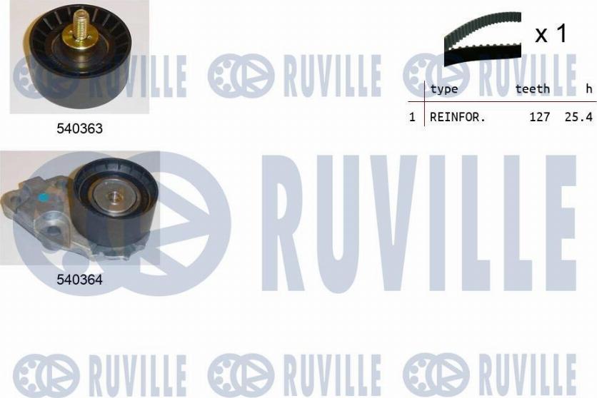 Ruville 550035 - Комплект ремня ГРМ autodnr.net