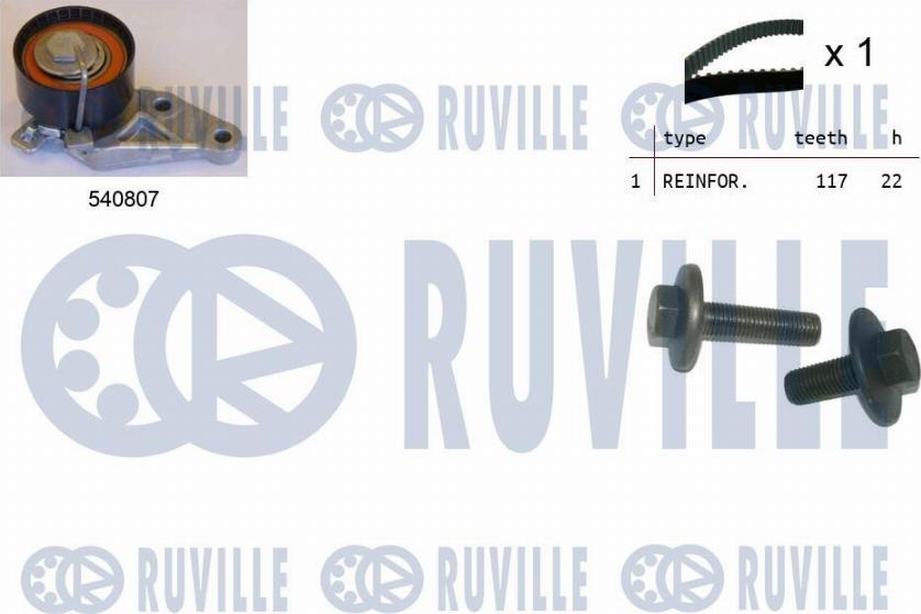 Ruville 550047 - Комплект ремня ГРМ autodnr.net