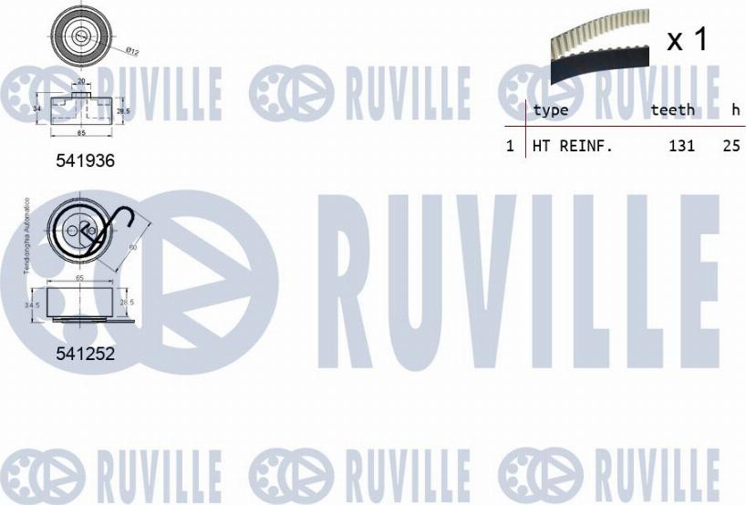 Ruville 550062 - Комплект ремня ГРМ autodnr.net