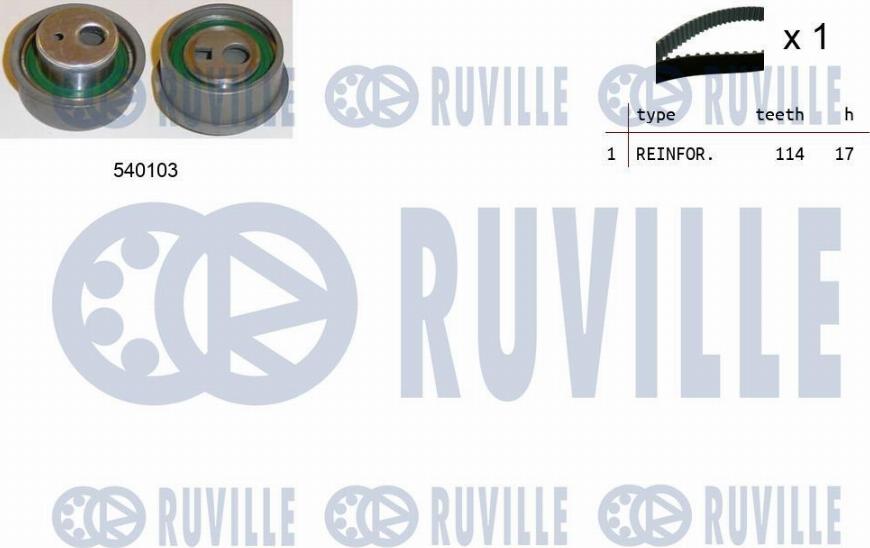 Ruville 550073 - Комплект ремня ГРМ autodnr.net