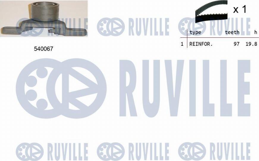 Ruville 550076 - Комплект ремня ГРМ autodnr.net
