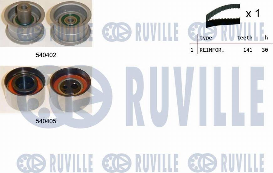 Ruville 550087 - Комплект ремня ГРМ autodnr.net