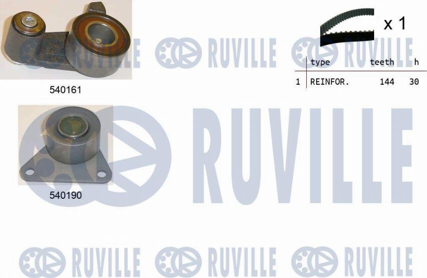 Ruville 550091 - Комплект ременя ГРМ autocars.com.ua