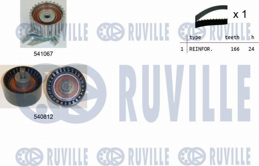 Ruville 550101 - Комплект ремня ГРМ avtokuzovplus.com.ua