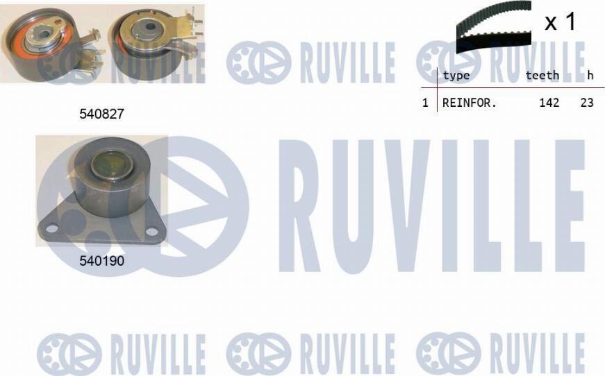Ruville 550110 - Комплект ремня ГРМ autodnr.net