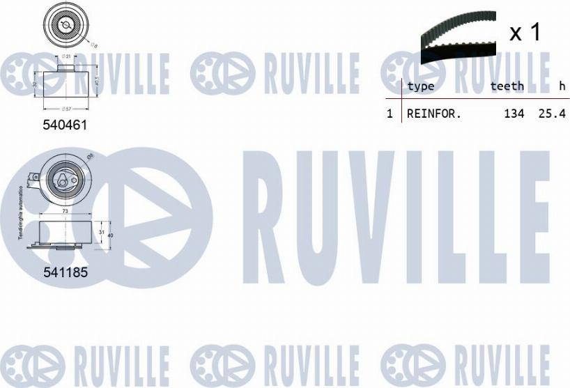 Ruville 550120 - Комплект ремня ГРМ autodnr.net