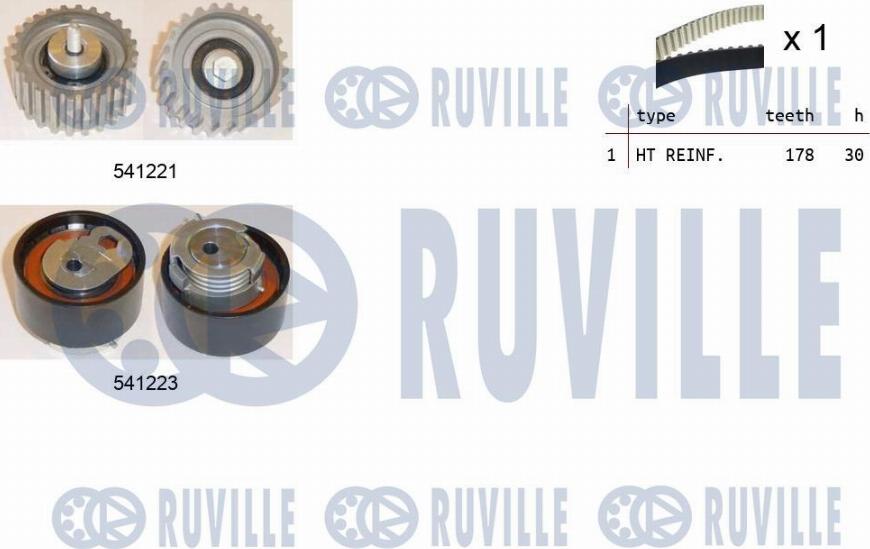 Ruville 550122 - Комплект ремня ГРМ autodnr.net
