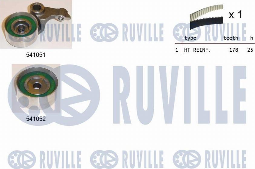 Ruville 550156 - Комплект ремня ГРМ autodnr.net