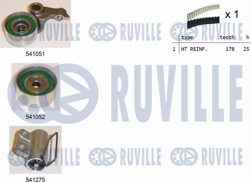 Ruville 550157 - Комплект ремня ГРМ autodnr.net