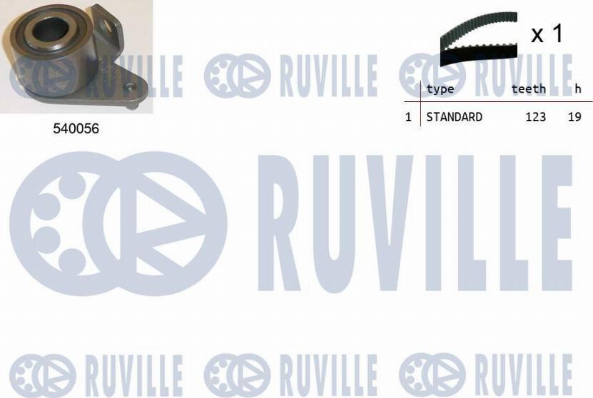 Ruville 550161 - Комплект ременя ГРМ autocars.com.ua