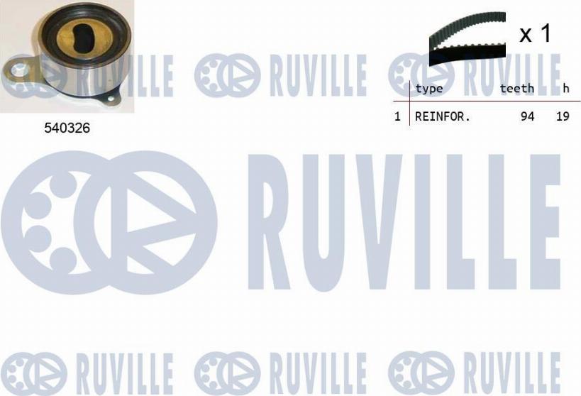 Ruville 550162 - Комплект ремня ГРМ autodnr.net