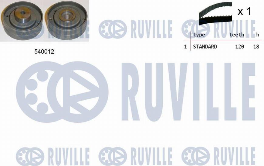 Ruville 550165 - Комплект ременя ГРМ autocars.com.ua