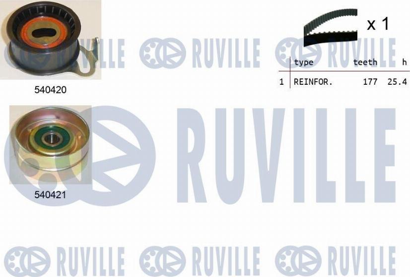 Ruville 550172 - Комплект ремня ГРМ autodnr.net