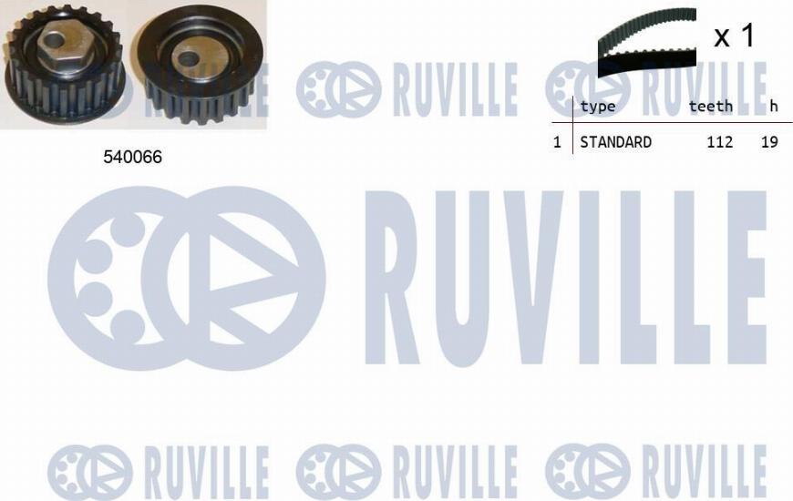 Ruville 550174 - Комплект ремня ГРМ avtokuzovplus.com.ua