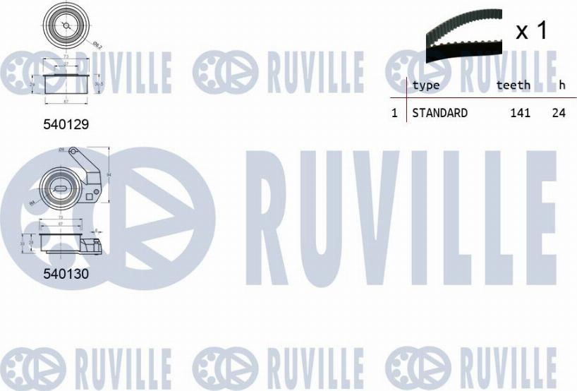 Ruville 550192 - Комплект ремня ГРМ avtokuzovplus.com.ua