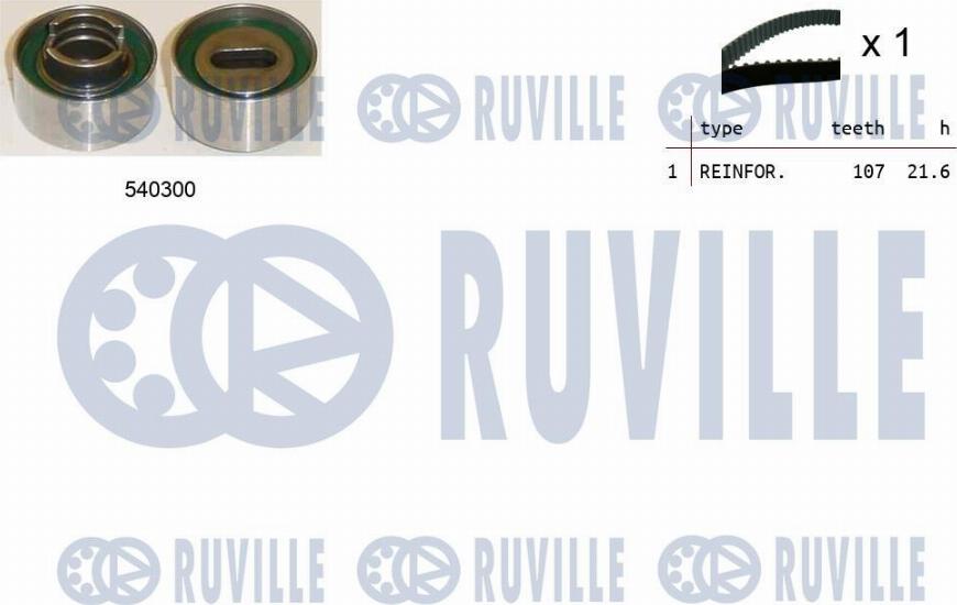 Ruville 550193 - Комплект ремня ГРМ autodnr.net