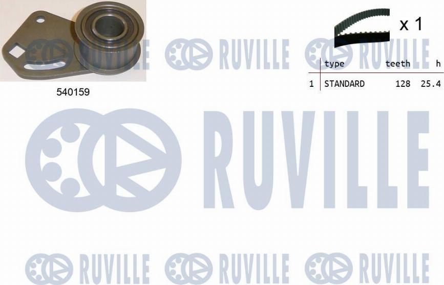 Ruville 550205 - Комплект ременя ГРМ autocars.com.ua