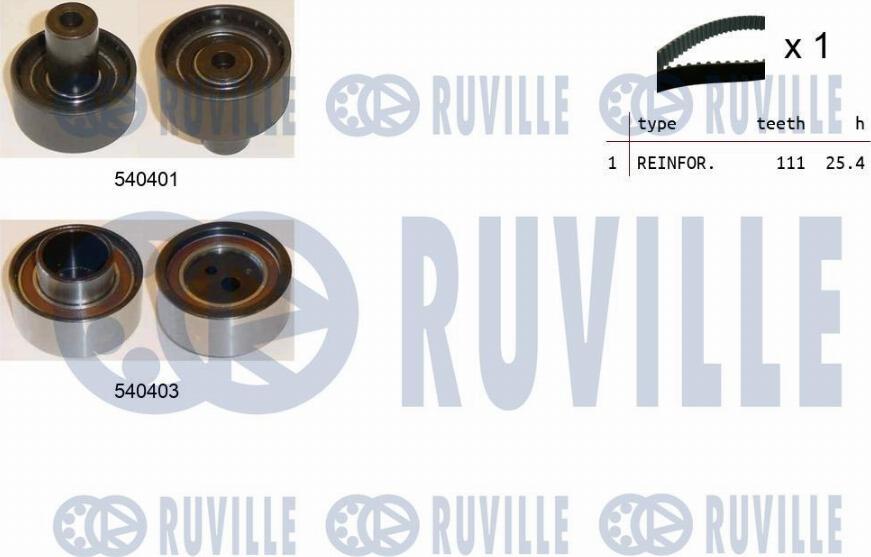 Ruville 550207 - Комплект ремня ГРМ autodnr.net