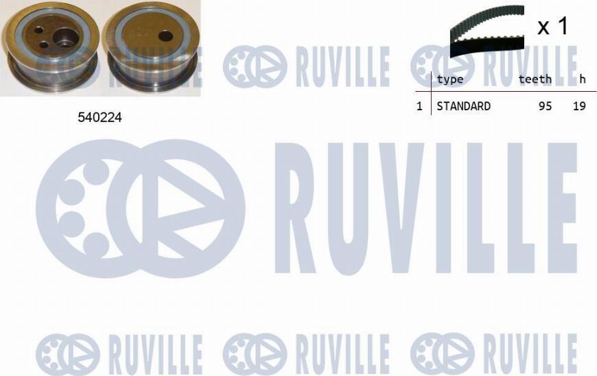 Ruville 550216 - Комплект ременя ГРМ autocars.com.ua