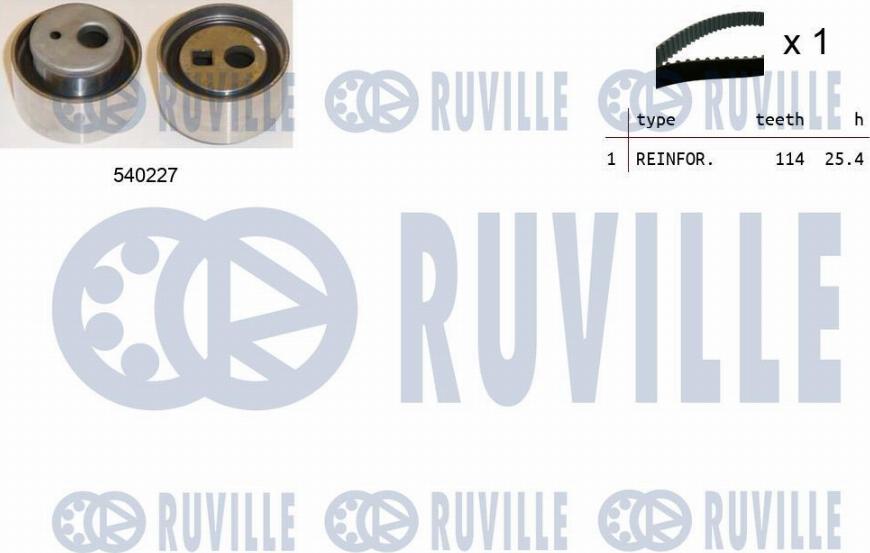Ruville 550218 - Комплект ремня ГРМ autodnr.net