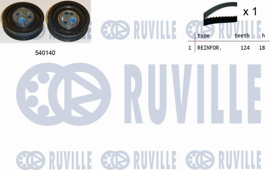 Ruville 550227 - Комплект ремня ГРМ autodnr.net