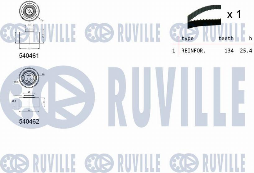 Ruville 550231 - Комплект ремня ГРМ autodnr.net
