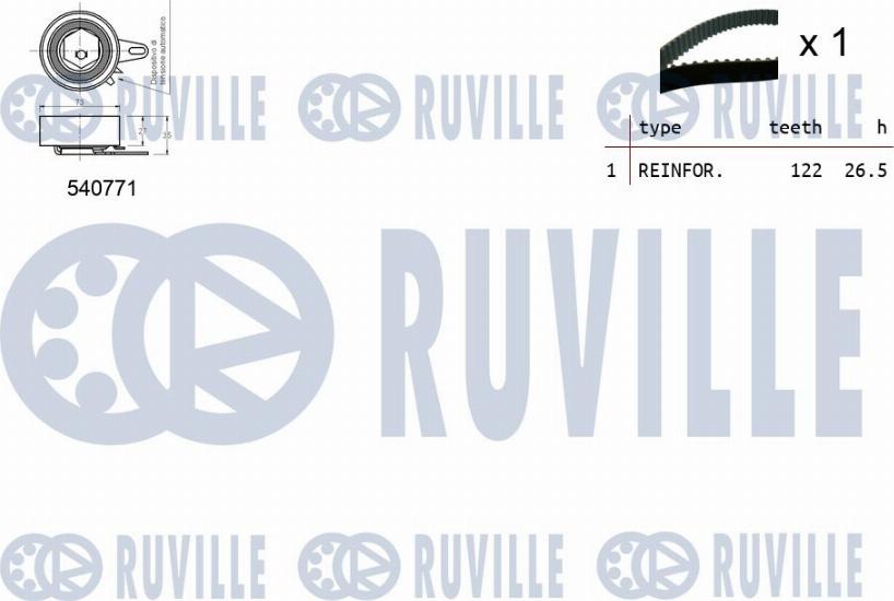 Ruville 550235 - Комплект ремня ГРМ avtokuzovplus.com.ua