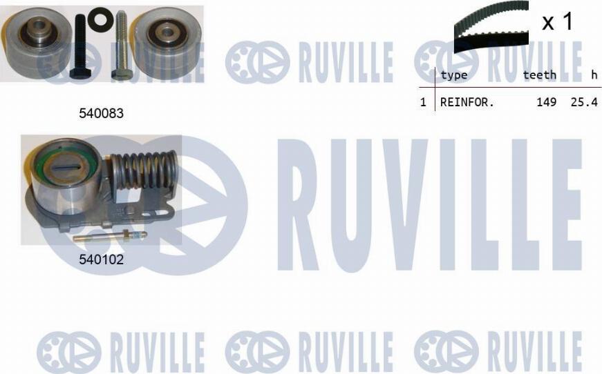 Ruville 550240 - Комплект ремня ГРМ autodnr.net