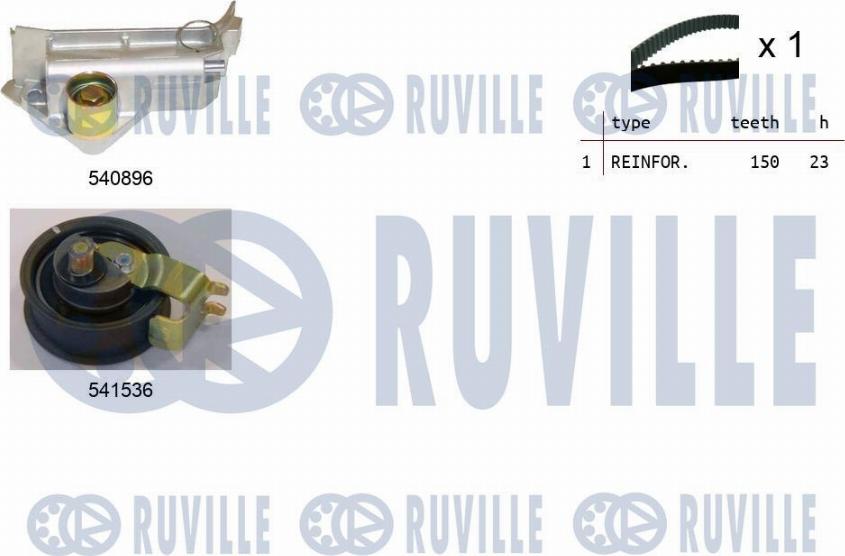 Ruville 550251 - Комплект ременя ГРМ autocars.com.ua