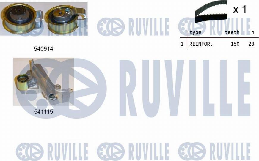 Ruville 550257 - Комплект ремня ГРМ autodnr.net