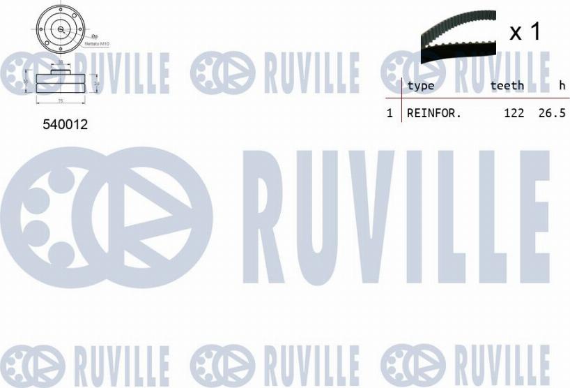Ruville 550258 - Комплект ремня ГРМ autodnr.net