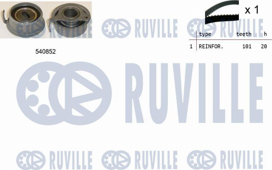 Ruville 550263 - Комплект ремня ГРМ autodnr.net