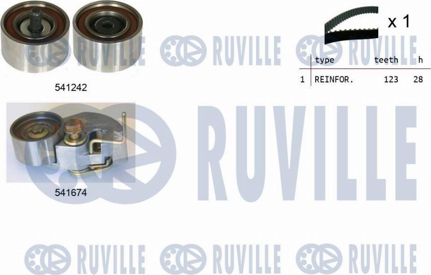 Ruville 550276 - Комплект ременя ГРМ autocars.com.ua