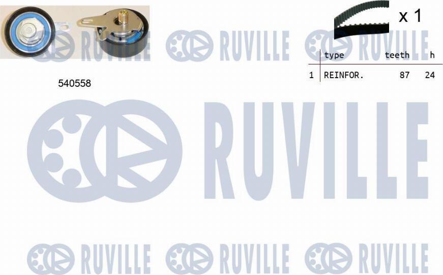 Ruville 550281 - Комплект ремня ГРМ autodnr.net