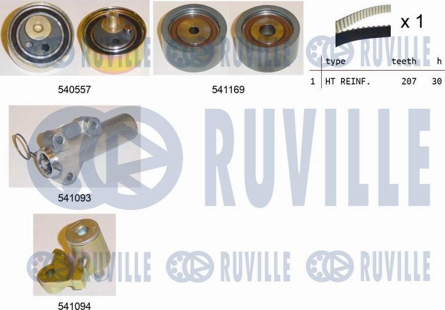 Ruville 550282 - Комплект ремня ГРМ avtokuzovplus.com.ua