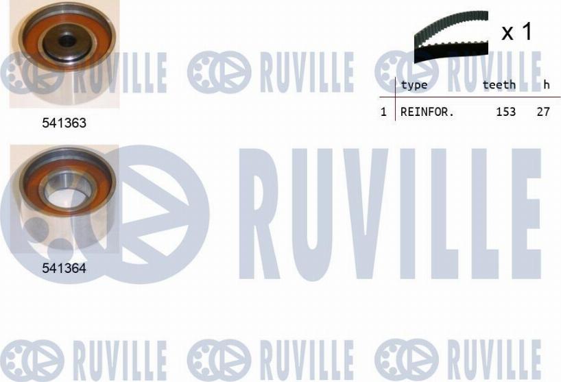 Ruville 550307 - Комплект ремня ГРМ autodnr.net