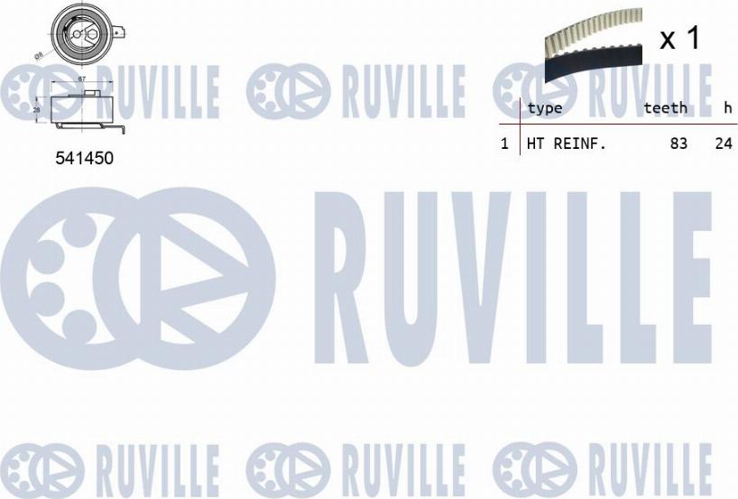 Ruville 550324 - Комплект ремня ГРМ autodnr.net