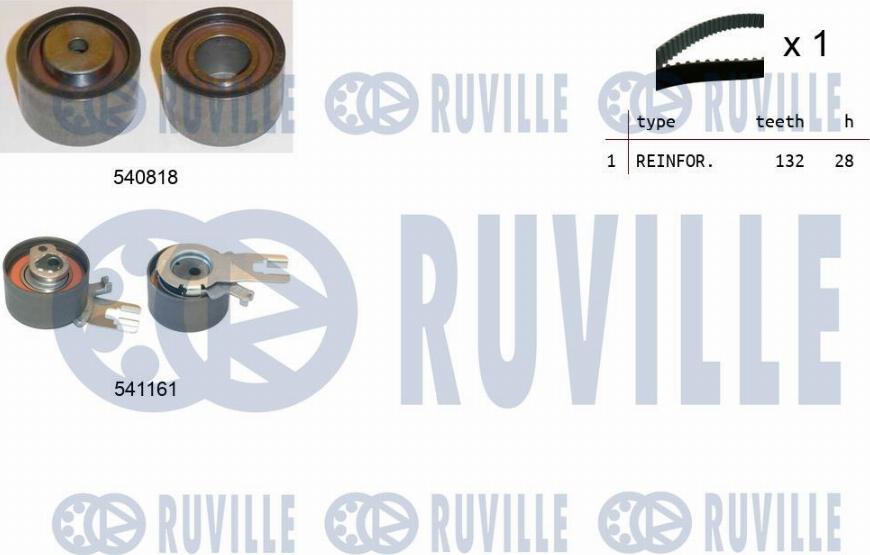 Ruville 550326 - Комплект ремня ГРМ autodnr.net