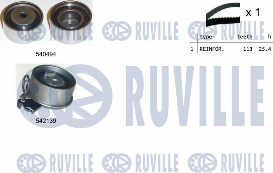 Ruville 550361 - Комплект ремня ГРМ autodnr.net