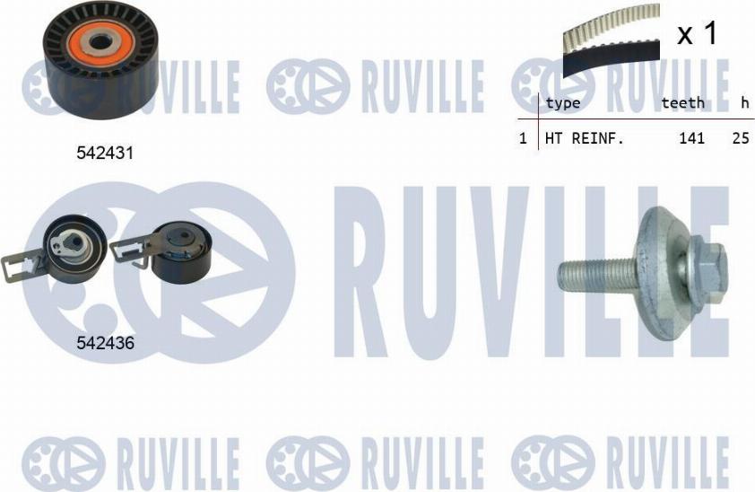 Ruville 550368 - Комплект ремня ГРМ autodnr.net
