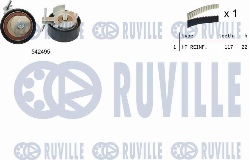 Ruville 550374 - Комплект ремня ГРМ autodnr.net