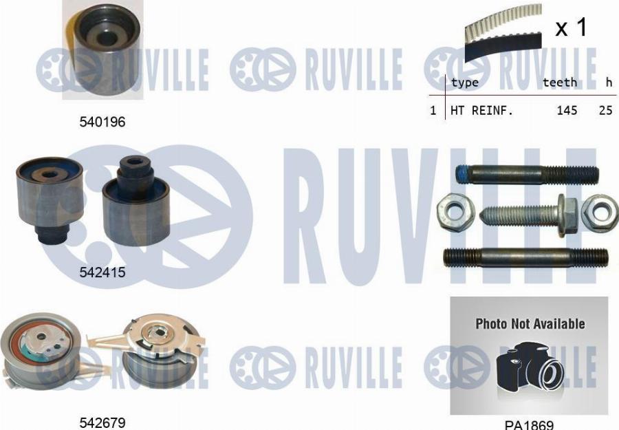 Ruville 5503763 - Водяной насос + комплект зубчатого ремня autodnr.net