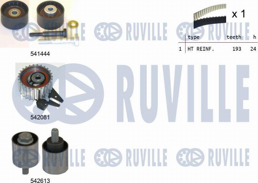 Ruville 550389 - Комплект ремня ГРМ autodnr.net