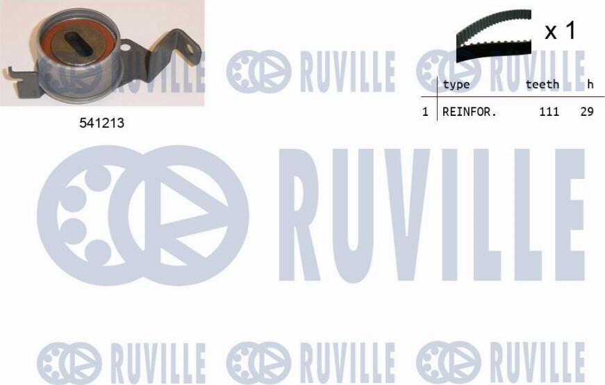 Ruville 550402 - Комплект ременя ГРМ autocars.com.ua