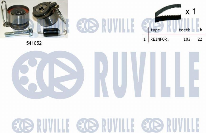 Ruville 550406 - Комплект ремня ГРМ autodnr.net