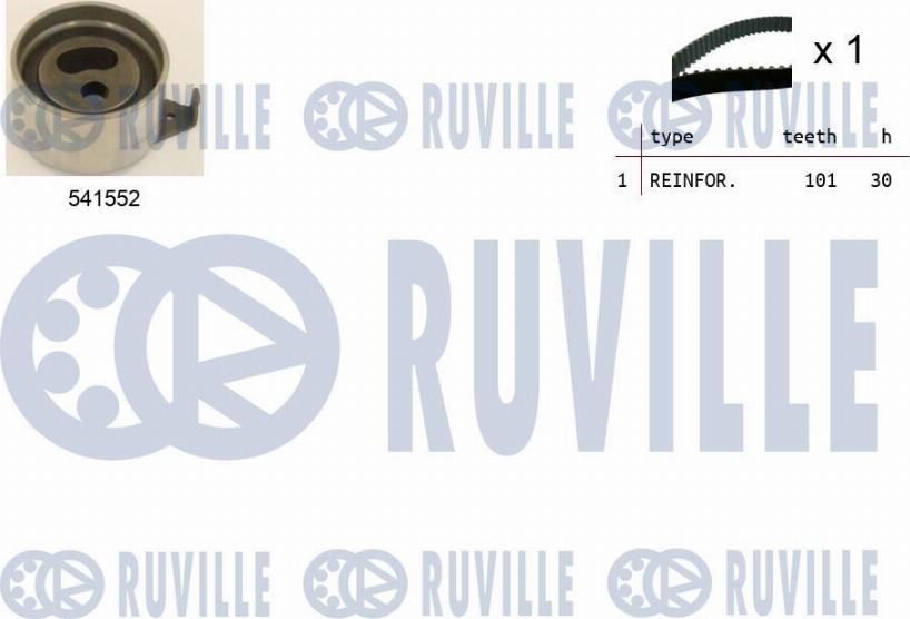 Ruville 550428 - Комплект ремня ГРМ autodnr.net